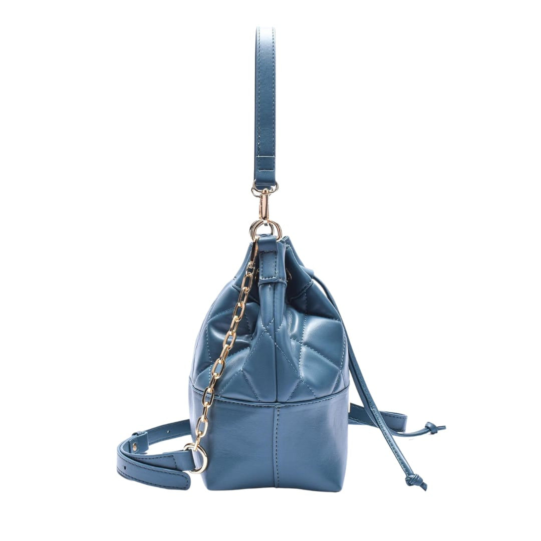 Bolsa Macadamia Bucket Matelasse Navy