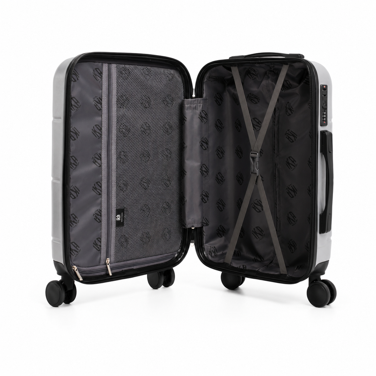 Mala De Viagem Pequena De Bordo 10 Kg ABS Venkon Cinza