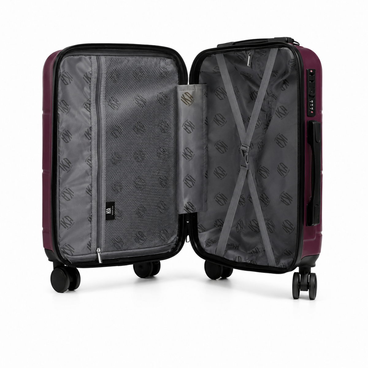 Mala De Viagem Pequena De Bordo 10 Kg ABS Venkon Roxa