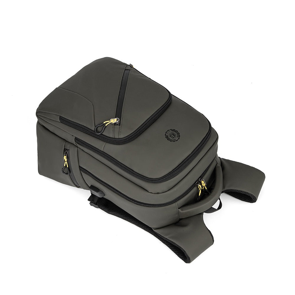 Mochila Executiva Escolar Com divisória Para Notebook Com entrada Usb Rubber Verde