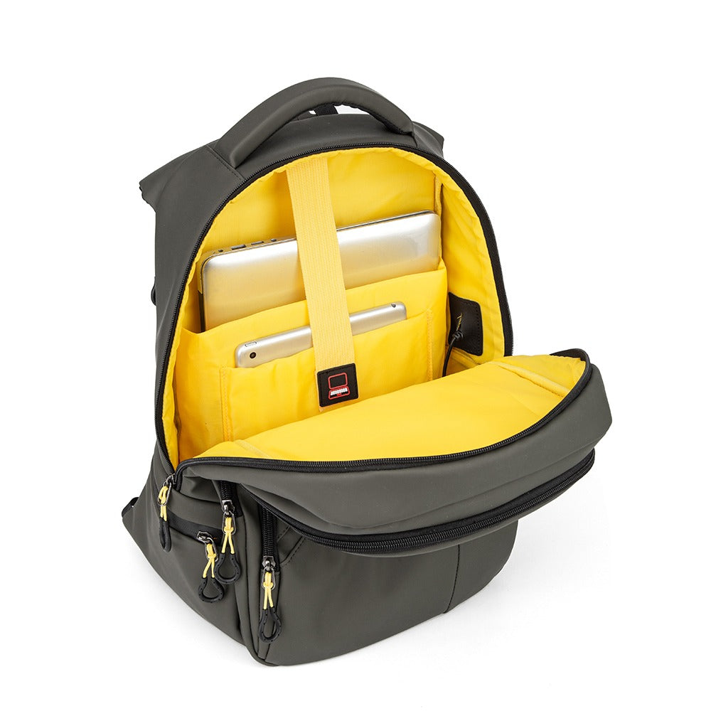 Mochila Executiva Escolar Com divisória Para Notebook Com entrada Usb Rubber Verde