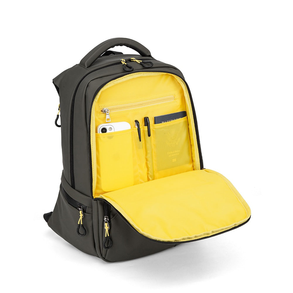 Mochila Executiva Escolar Com divisória Para Notebook Com entrada Usb Rubber Verde