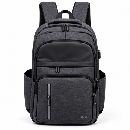 Mochila Executiva Escolar Porta notebook 15″ Com entrada USB Pacto Cinza