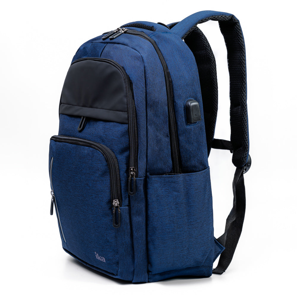 Mochila Executiva Escolar Porta notebook 15″ Com entrada USB Pacto Azul