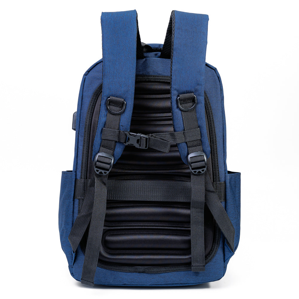 Mochila Executiva Escolar Porta notebook 15″ Com entrada USB Pacto Azul