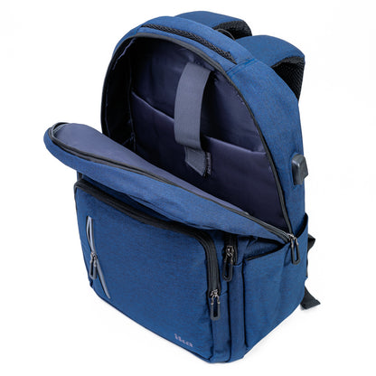 Mochila Executiva Escolar Porta notebook 15″ Com entrada USB Pacto Azul