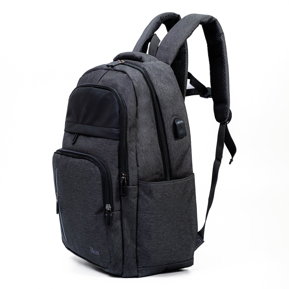 Mochila Executiva Escolar Porta notebook 15″ Com entrada USB Pacto Cinza