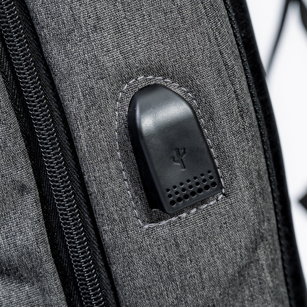 Mochila Executiva Escolar Porta notebook 15″ Com entrada USB Pacto Cinza