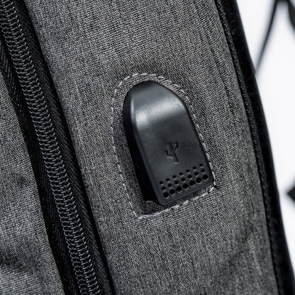Mochila Executiva Escolar Porta notebook 15″ Com entrada USB Pacto Cinza