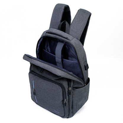 Mochila Executiva Escolar Porta notebook 15″ Com entrada USB Pacto Cinza