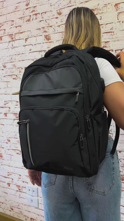 Mochila Executiva Escolar Porta notebook 15″ Com entrada USB Pacto Cinza