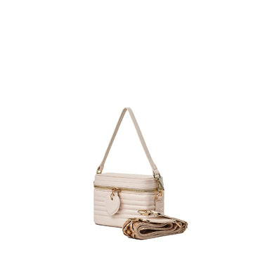 Bolsa Mini Bag Macadamia tiracolo modelo formato caixinha compacta OFF WHITE